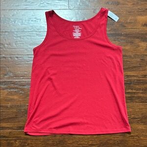 NWT Time & Tru Women’s Maternity Cranberry Delight Red Non Shirred Tank Size L